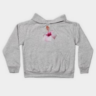 Pale Pink Hibiscus Tropical Flower Cut Out Kids Hoodie